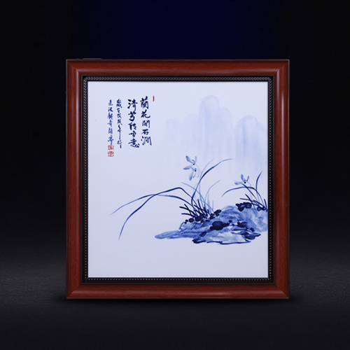 <b>陶瓷瓷板画91香蕉视频在线观看 兰花青花瓷瓷板画</b>